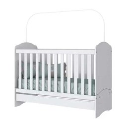 Kit Gemeos 02 Berços Mini Cama Bala de Menta Com Colchões Branco Henn - 2