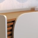 Ver imagem 3 de Aparador Buffet Moderno 3 Portas MDF-MDP 136cm Off White Multimóveis