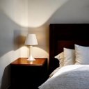 Ver imagem 6 de Abajur Quarto Luminária Pequena Paris Creme Cerâmica com Cúpula 49x25 Cm