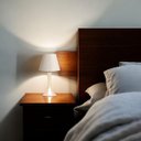 Ver imagem 4 de Abajur Quarto Luminária Pequena Paris Creme Cerâmica com Cúpula 49x25 Cm