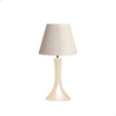 Ver imagem 1 de Abajur Quarto Luminária Pequena Paris Creme Cerâmica com Cúpula 49x25 Cm