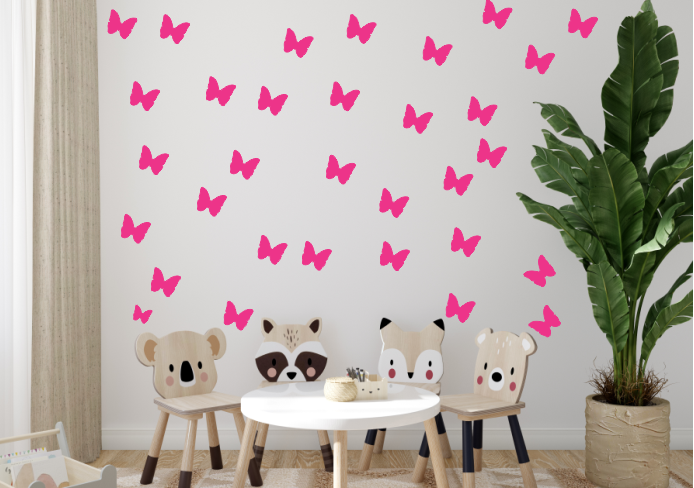 Ver imagem 1 de 100 Adesivos Vinil Decoração de Parede Borboletas:marrom