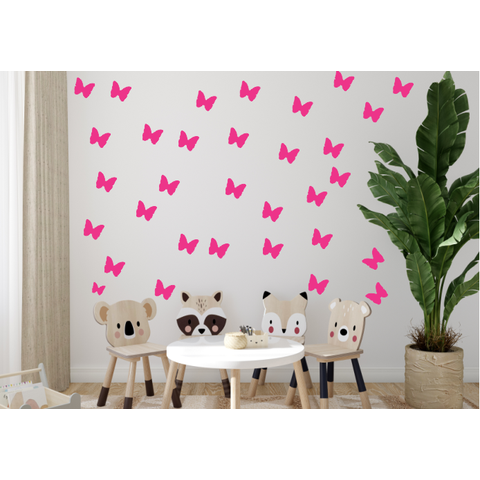 100 Adesivos Vinil Decoração de Parede Borboletas:marrom