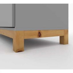 Guarda-Roupa Infantil 4 Portas 100% MDF Alegria I116 Cinza Henn - 5