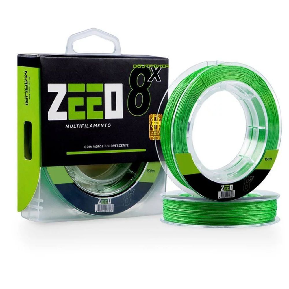 Linha Multifilamento Zeeo 8x 0,40mm 150m - Zeeo 8x Verde Fluorescente