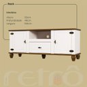 Ver imagem 7 de Cristaleira Adega 2p 1g + Rack + Cristaleira 4 P Retrô Off White/ Nogueira
