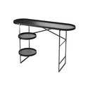 Ver imagem 2 de Aparador Buffet Sala Cantinho Café Couro Pés Ferro Adega Bar