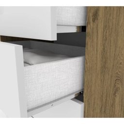 Cômoda Infantil 4 Gavetas Labirinto I714 Rustico Branco Henn - 4