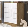 Cômoda Infantil 4 Gavetas Labirinto I714 Rustico Branco Henn - 2