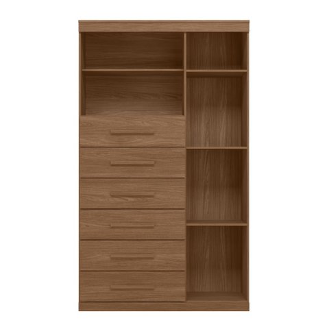 Cômoda Multiuso 1 Porta 6 Gavetas Maraba 1.6 Jatoba Santos Andirá