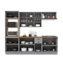 Ver imagem 3 de Armário de Cozinha Modulada Completa Fidelitá Nara 100% MDF 5 Peças 270cm 14 Portas 2 Gavetas com