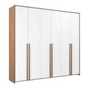Ver imagem 1 de Guarda-Roupa de Bebê MDF 6 Portas Modulados Branco/Mel