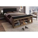 Ver imagem 4 de Calçadeira Sapateira Flatt 160cm Marrom Suede Preto Milani Movelaria