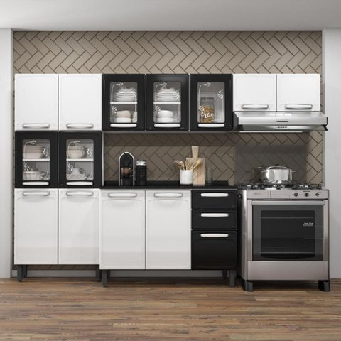 Cozinha Completa Aço Evidence 2 Gavetas 14 Portas Bertolini