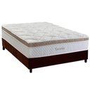 Ver imagem 1 de Cama Box Casal: Colchão Molas Masterpocket Ensacadas Herval Toronto + Base Crc Suede Brown (138x188