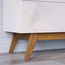 Ver imagem 4 de Rack Classic Sala Tv até 65 Polegadas Mdf 2 Gavetas Offwhite/nature 2.6m