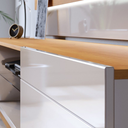 Ver imagem 3 de Rack Classic Sala Tv até 65 Polegadas Mdf 2 Gavetas Offwhite/nature 2.6m