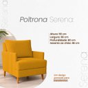 Ver mais imagens de Poltrona Decorativa Serena para Sala Recepção Escritório Conforto Luxo Almofada Solta Contemporânea