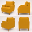 Ver imagem 6 de Poltrona Decorativa Serena para Sala Recepção Escritório Conforto Luxo Almofada Solta Contemporânea