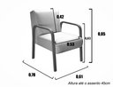 Ver imagem 4 de Kit 02 Poltronas Anita Cadeira Decorativa Recepção Escritório Quarto Sala - Suede Bege