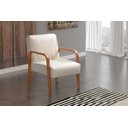 Ver imagem 2 de Kit 02 Poltronas Anita Cadeira Decorativa Recepção Escritório Quarto Sala - Suede Bege