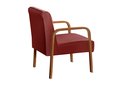 Ver imagem 3 de Kit 04 Poltronas Cadeiras Decorativas Anita Para Sala Mesa De Jantar Quarto Recepção - Suede Bordô