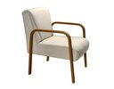 Ver imagem 3 de Kit 04 Poltronas Cadeiras Decorativas Anita Para Sala Mesa De Jantar Quarto Recepção - Linho Bege