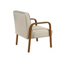 Ver imagem 4 de Kit 04 Poltronas Cadeiras Decorativas Anita Para Sala Mesa De Jantar Quarto Recepção - Linho Bege