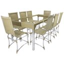 Ver imagem 1 de 10 Cadeiras Haiti e Mesa de Jantar 240x100 em Alumínio - Trama Original