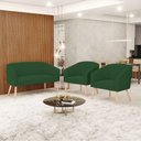 Ver mais imagens de Kit 01 Namoradeira 02Lug E 02 Poltronas Stella Verde Natural