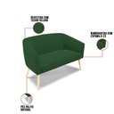 Ver imagem 5 de Kit 01 Namoradeira 02Lug E 02 Poltronas Stella Verde Natural