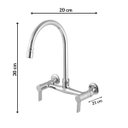 Ver imagem 3 de Misturador para Cozinha Parede 3003 Atria Meber Metais