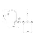Ver imagem 4 de Misturador para Cozinha Parede 3003 Atria Meber Metais