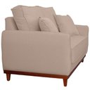 Ver imagem 5 de Kit Sofa Sena 2 e 3 Lugares Base de Madeira para Sala Hotel Linho Palha