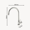 Ver imagem 3 de Torneira para Cozinha com Bica Móvel de Mesa Atria 1173 Bga AA Meber Metais Cromado