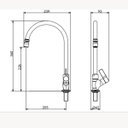 Ver imagem 4 de Torneira para Cozinha com Bica Móvel de Mesa Atria 1173 Bga AA Meber Metais Cromado