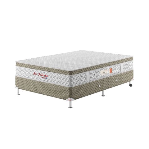 Cama Box Casal Bio Felicitá Spubio Incofal Marrom Claro 138x188x52cm