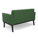 Ver imagem 7 de Sofá Namoradeira e 2 Poltronas Base de Madeira Preto Elisa Suede D03 - D'Rossi Cor Verde