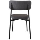Ver imagem 6 de Cadeira Estofada para Sala de Jantar Astrid Preto C01 Linho Preto Courino Whisky - Lyam Decor