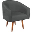 Ver imagem 2 de Poltrona Decorativa Jade Design Moderno Sala de Estar Quarto Escritório Confortável Luxo Pés Palito