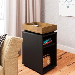 Mesa de Apoio Olivia Artely Preto/Pinho - 1