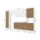 Ver imagem 4 de Cozinha Modulada Celeste Kappesberg 100% Mdf Branco/nogueira 8 Peças