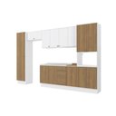 Ver imagem 2 de Cozinha Modulada Celeste Kappesberg 100% Mdf Branco/nogueira 8 Peças