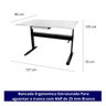 Mesa Bancada Ergonômica de Trabalho com Regulagem de Altura 140x90cm - Wp Connect - 5