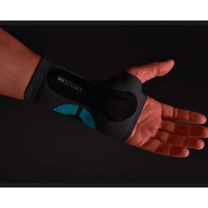 Imobilizador de Punho Esquerdo Pro N1 Cinza com Azul Turquesa