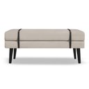 Ver imagem 2 de Banco Estofado Viena 1,20m Linho Bege - Clique Decor