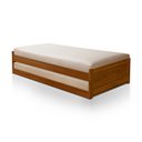 Ver imagem 6 de Cama Solteiro com Auxiliar Bibox Bicama Gabrieli com 2 Colchões Inclusos Madeira Maciça Castanho