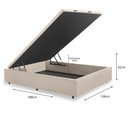 Ver imagem 5 de Base Cama Box Baú Casal com Pistão a Gás 138x188 Suede:bege