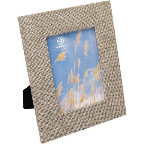 Porta Retratos 15x20 Home&co Chenile 30x25cm Bege Painel Quadro para Fotos
