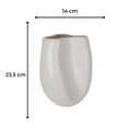 Ver imagem 3 de Vaso de Cerâmica Ravena Palha Fosco Dupla 28 Cm e 23,5 Cm
